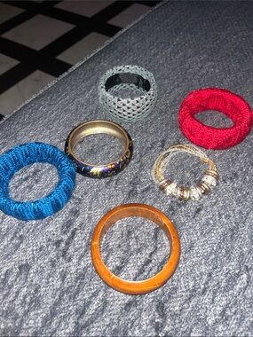 Mixed Color Women's Bracelet Set — Blue, Red, Teal, Gold, Brown